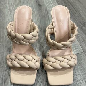 Amazon Cream Braided Heels